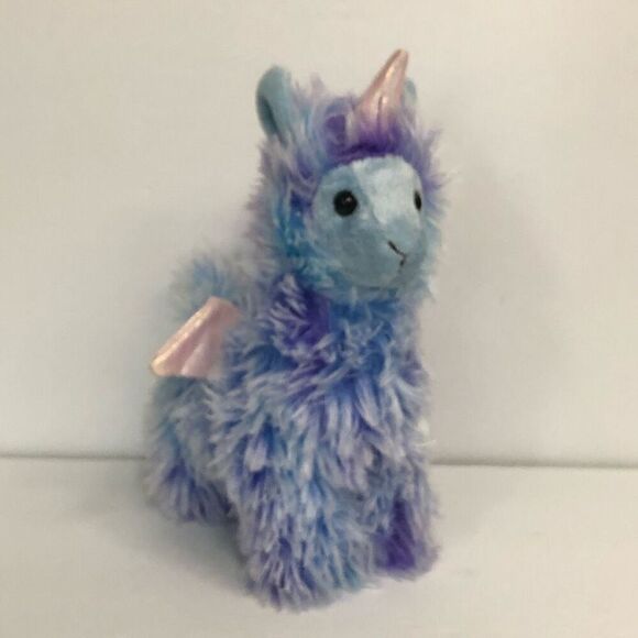 aurora world sparkle tales 8 inch llamacorn llama blue purple fluffy - Picture 1 of 6